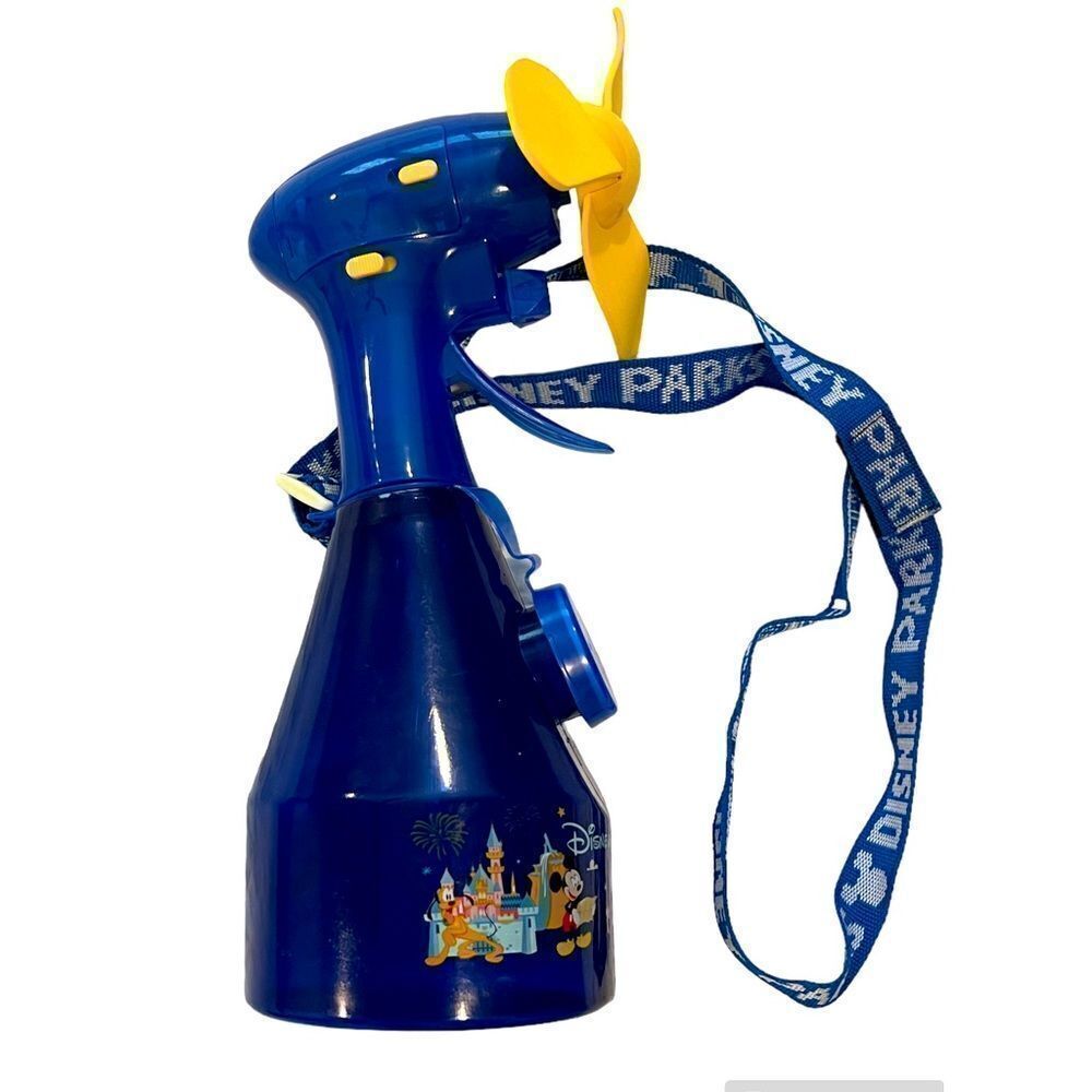 Disney Parks Misting Fan Spray Water Bottle w/Lanyard